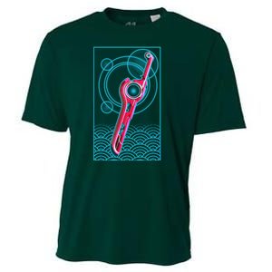 Futuristic Monado Sword Cooling Performance Crew T-Shirt