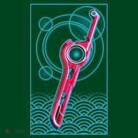 Futuristic Monado Sword Button