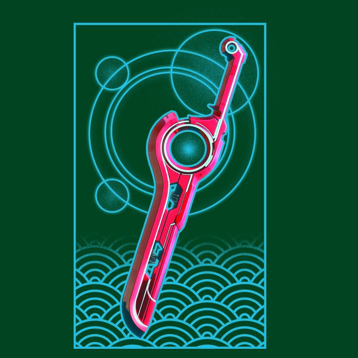 Futuristic Monado Sword Premium T-Shirt