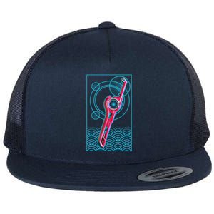 Futuristic Monado Sword Flat Bill Trucker Hat