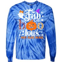 Faboolous Med Surg Nurse Great Gift Halloween Spooky Nursing Gift Tie-Dye Long Sleeve Shirt