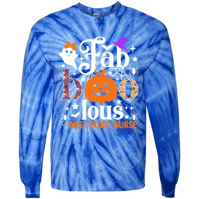 Faboolous Med Surg Nurse Great Gift Halloween Spooky Nursing Gift Tie-Dye Long Sleeve Shirt