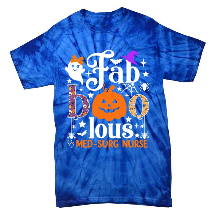 Faboolous Med Surg Nurse Great Gift Halloween Spooky Nursing Gift Tie-Dye T-Shirt