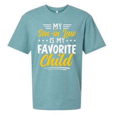 Funny My Son In Law Is My Favorite Child From Mother In Law Sueded Cloud Jersey T-Shirt