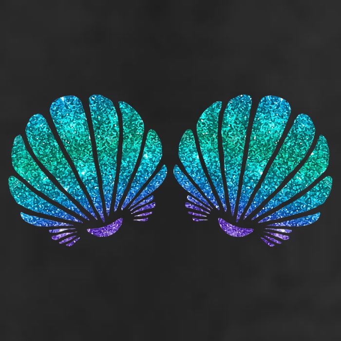 funny Mermaid Sea Shell Bra Costume 7 Panel Mesh Trucker Snapback Hat