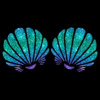 funny Mermaid Sea Shell Bra Costume Cooling Performance Crew T-Shirt