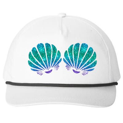 funny Mermaid Sea Shell Bra Costume Snapback Five-Panel Rope Hat