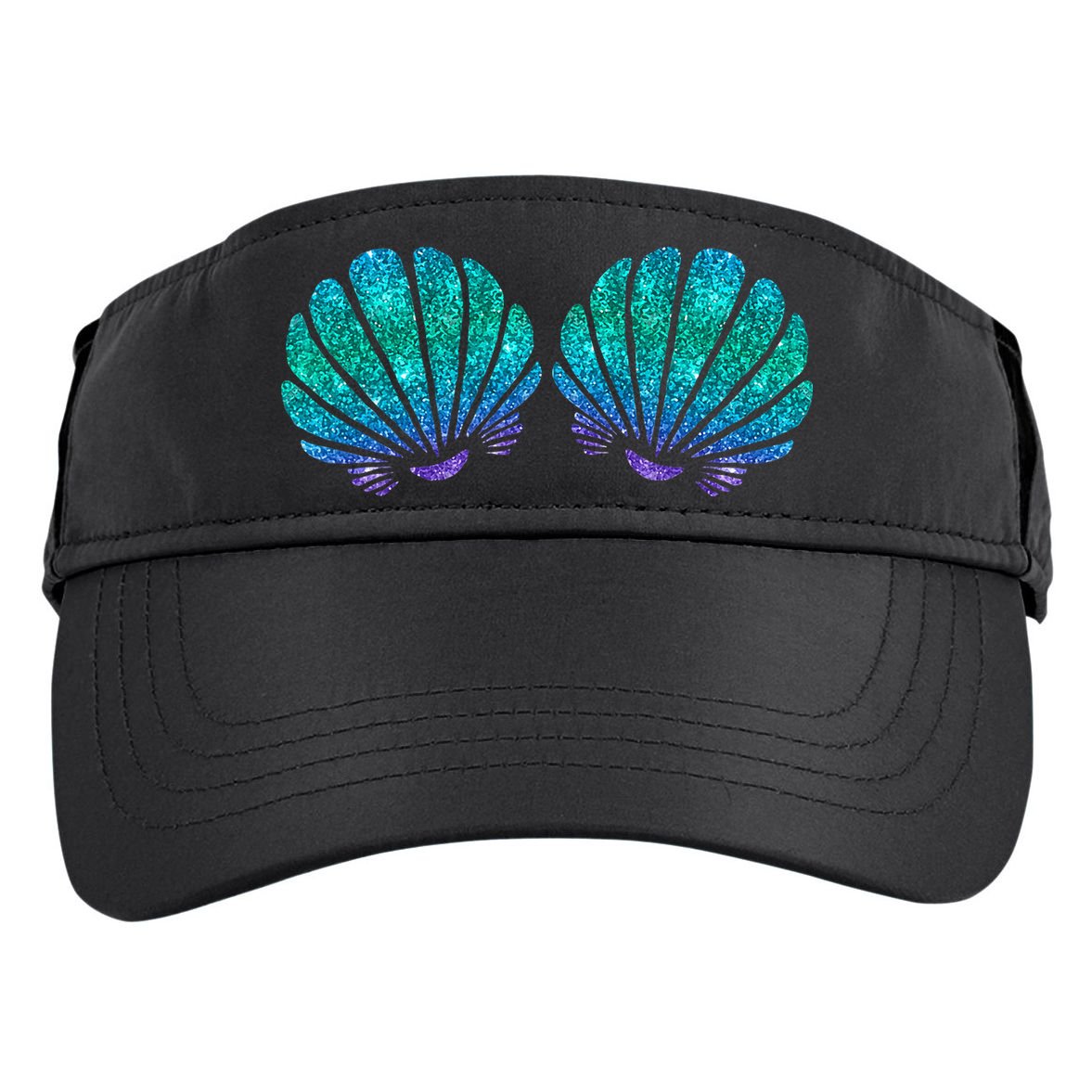 funny Mermaid Sea Shell Bra Costume Adult Drive Performance Visor