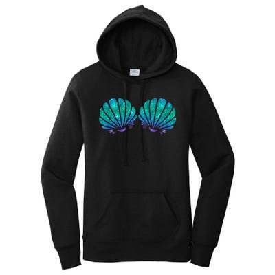 funny Mermaid Sea Shell Bra Costume Women's Pullover Hoodie