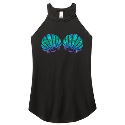 funny Mermaid Sea Shell Bra Costume Women's Perfect Tri Rocker Tank