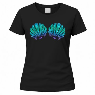 funny Mermaid Sea Shell Bra Costume Women's T-Shirt