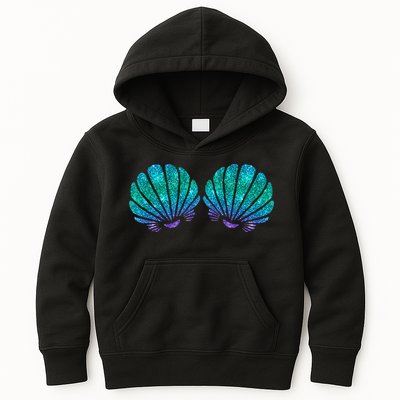 funny Mermaid Sea Shell Bra Costume Kids Hoodie