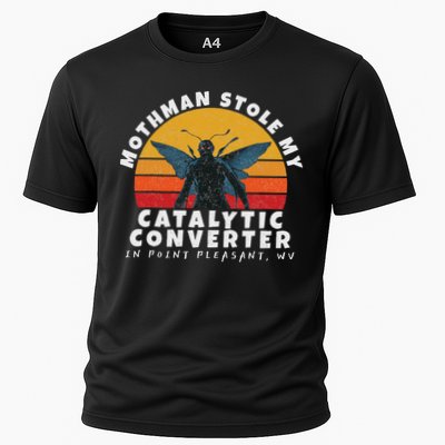 Funny Mothman Stole My Catalytic Converter Mothman Cryptid Performance Shirt