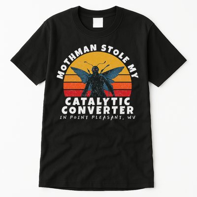 Funny Mothman Stole My Catalytic Converter Mothman Cryptid Tall T-Shirt