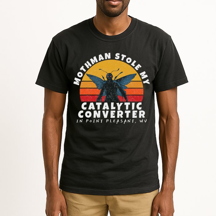 Funny Mothman Stole My Catalytic Converter Mothman Cryptid Tall T-Shirt