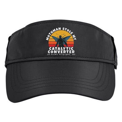 Funny Mothman Stole My Catalytic Converter Mothman Cryptid Adult Drive Performance Visor