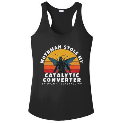 Funny Mothman Stole My Catalytic Converter Mothman Cryptid Ladies PosiCharge Competitor Racerback Tank