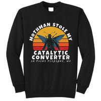 Funny Mothman Stole My Catalytic Converter Mothman Cryptid Tall Sweatshirt