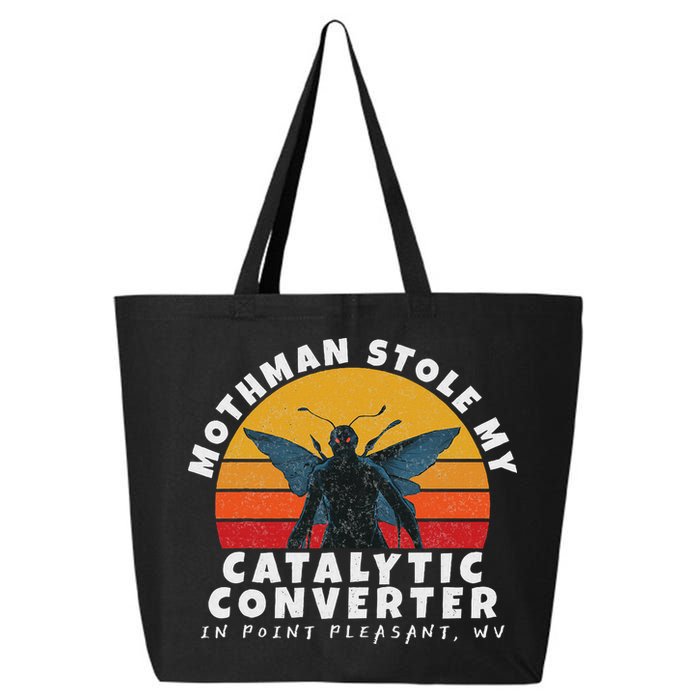 Funny Mothman Stole My Catalytic Converter Mothman Cryptid 25L Jumbo Tote