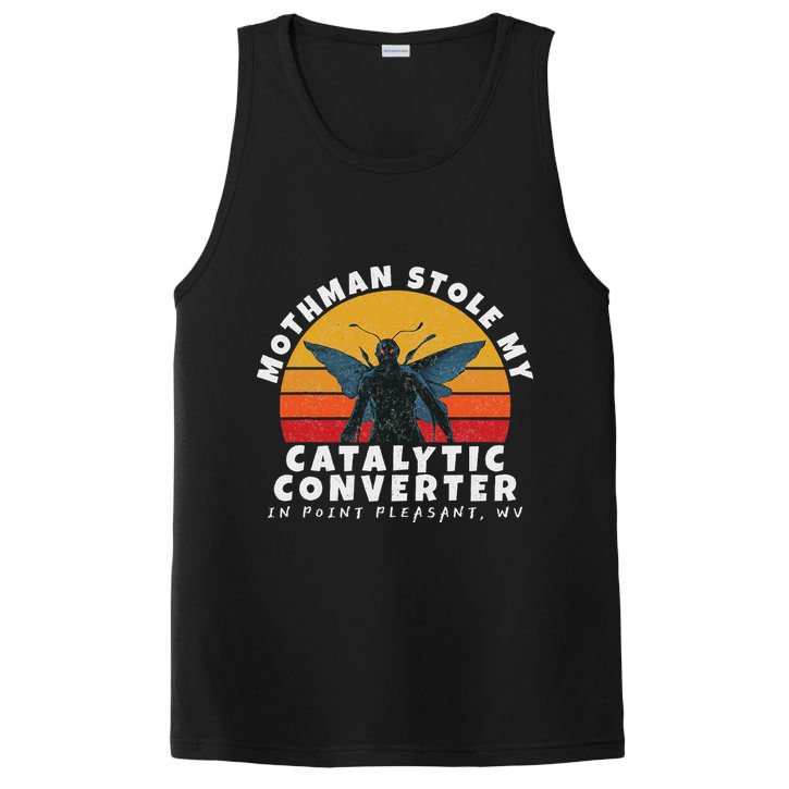 Funny Mothman Stole My Catalytic Converter Mothman Cryptid PosiCharge Competitor Tank