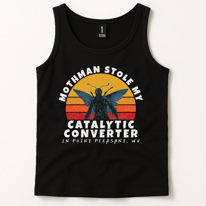 Funny Mothman Stole My Catalytic Converter Mothman Cryptid Tank Top