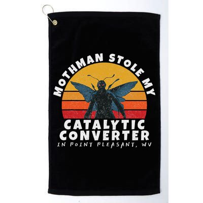Funny Mothman Stole My Catalytic Converter Mothman Cryptid Golf Towel