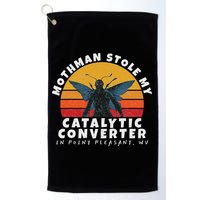 Funny Mothman Stole My Catalytic Converter Mothman Cryptid Golf Towel