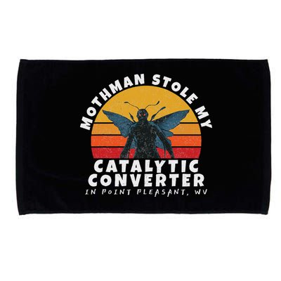 Funny Mothman Stole My Catalytic Converter Mothman Cryptid Microfiber Hand Towel