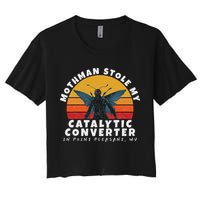 Funny Mothman Stole My Catalytic Converter Mothman Cryptid Crop Top