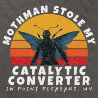 Funny Mothman Stole My Catalytic Converter Mothman Cryptid Cotton Canvas Backpack