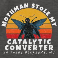Funny Mothman Stole My Catalytic Converter Mothman Cryptid Vector Backpack