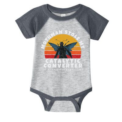 Funny Mothman Stole My Catalytic Converter Mothman Cryptid Infant Baby Jersey Bodysuit
