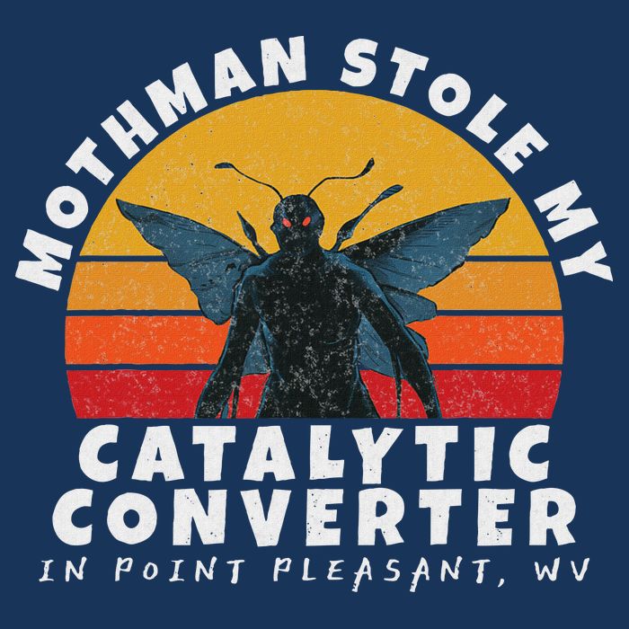 Funny Mothman Stole My Catalytic Converter Mothman Cryptid Infant Baby Jersey Bodysuit