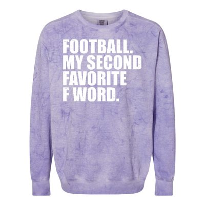 Football My Second Favorite F Word Colorblast Crewneck Sweatshirt