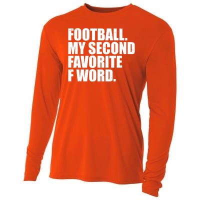 Football My Second Favorite F Word Cooling Performance Long Sleeve Crew