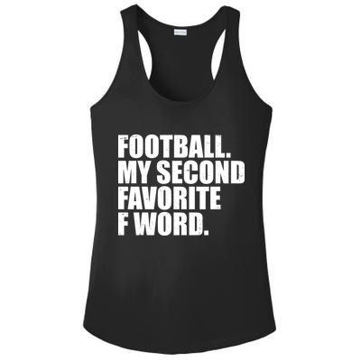 Football My Second Favorite F Word Ladies PosiCharge Competitor Racerback Tank