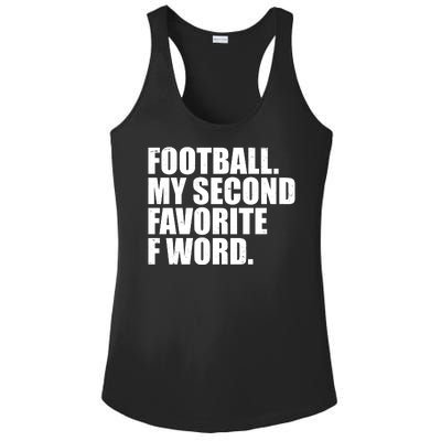 Football My Second Favorite F Word Ladies PosiCharge Competitor Racerback Tank