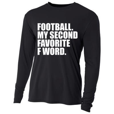 Football My Second Favorite F Word Cooling Performance Long Sleeve Crew