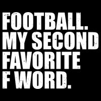 Football My Second Favorite F Word Cropped Pullover Crew
