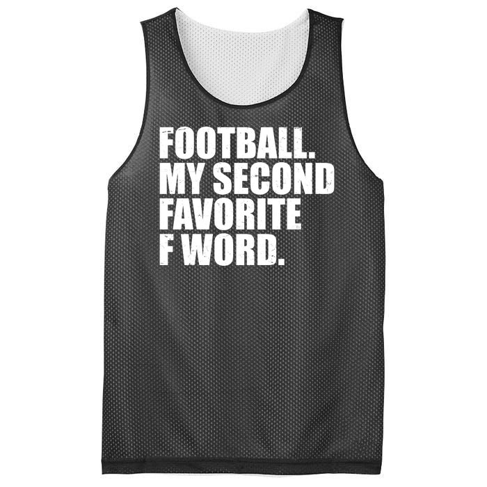 Football My Second Favorite F Word Mesh Reversible Basketball Jersey Tank