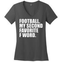 Football My Second Favorite F Word Women's V-Neck T-Shirt