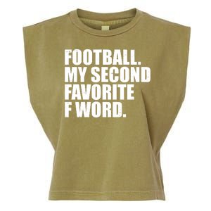 Football My Second Favorite F Word Garment-Dyed Women's Muscle Tee