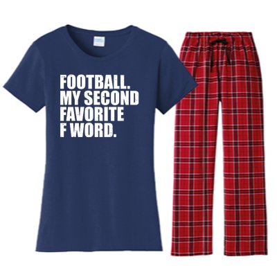 Football My Second Favorite F Word Women's Flannel Pajama Set