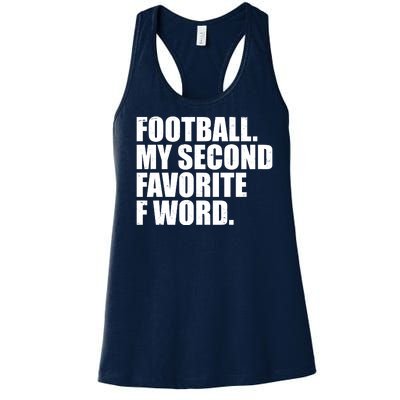 Football My Second Favorite F Word Women's Racerback Tank