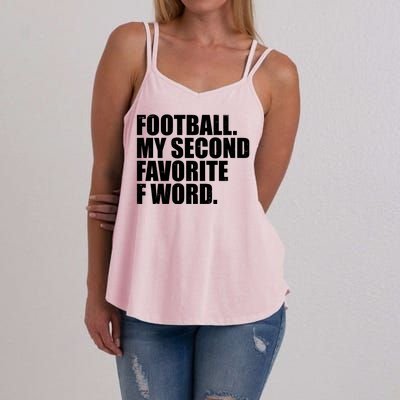 Football My Second Favorite F Word Women's Strappy Tank