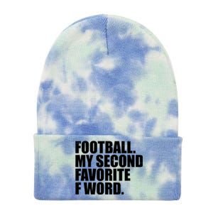 Football My Second Favorite F Word Tie Dye 12in Knit Beanie