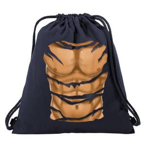 Fake Muscles Six Pack Abs Ripped Chest Fake Bodybuilding Drawstring Bag