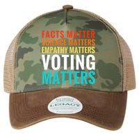 Facts Matter Science Matters Voting Matters Liberal Democrat Legacy Tie Dye Trucker Hat