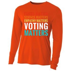 Facts Matter Science Matters Voting Matters Liberal Democrat Cooling Performance Long Sleeve Crew