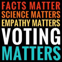 Facts Matter Science Matters Voting Matters Liberal Democrat 7-Panel Snapback Hat